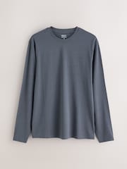 Black/Slate/Grey Marl/White/Navy/Blue Long Sleeve T-Shirts 6 Pack - Image 5 of 9