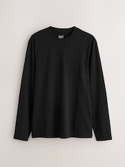 Black/Slate/Grey Marl/White/Navy/Blue Long Sleeve T-Shirts 6 Pack - Image 6 of 9
