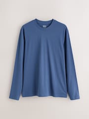 Black/Slate/Grey Marl/White/Navy/Blue Long Sleeve T-Shirts 6 Pack - Image 7 of 9