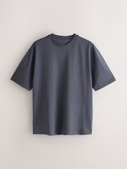 Black/White/SlateGrey/Stone/Brown - Croi relaxat - Pachet de T-Shirts esențiale din bumbac 6 - Imaginea 6 din 9