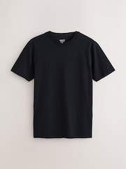 Black Slim Fit Essential Cotton T-Shirts 6 Pack - Image 6 of 6