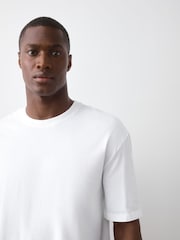 Vit - Avslappnad passform - Essential T-shirt i bomull 6 förpackning - Bild 4 av 6