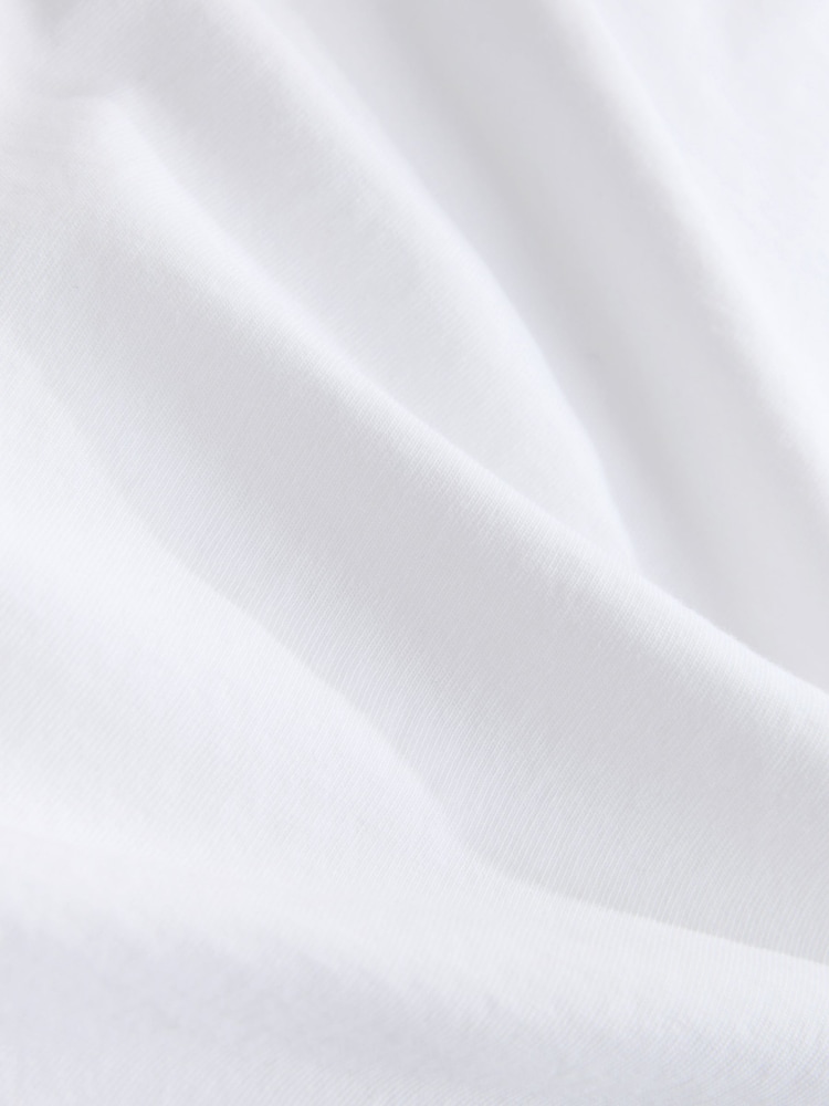 Vit - Avslappnad passform - Essential T-shirt i bomull 6 förpackning - Bild 6 av 6