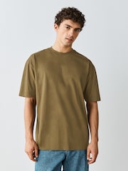 Black/Stone/Grey/Green/Red/Blue Relaxed Fit Essential Cotton T-Shirts 6 Pack - Image 2 of 15
