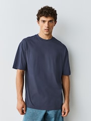 Black/Stone/Grey/Green/Red/Blue Relaxed Fit Essential Cotton T-Shirts 6 Pack - Image 4 of 15