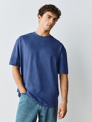 Black/Stone/Grey/Green/Red/Blue Relaxed Fit Essential Cotton T-Shirts 6 Pack - Image 7 of 15