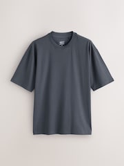 Black/Slate/Grey Marl/White/Navy/Blue Relaxed Fit Essential Cotton T-Shirts 6 Pack - Image 4 of 8