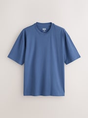 Black/Slate/Grey Marl/White/Navy/Blue Relaxed Fit Essential Cotton T-Shirts 6 Pack - Image 5 of 8