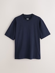 Black/Slate/Grey Marl/White/Navy/Blue Relaxed Fit Essential Cotton T-Shirts 6 Pack - Image 6 of 8