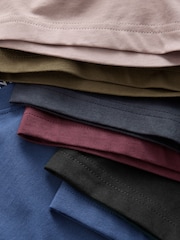 Black/Stone/Grey/Green/Red/Blue Regular Fit Essential Cotton T-Shirts 6 Pack - Image 15 of 15