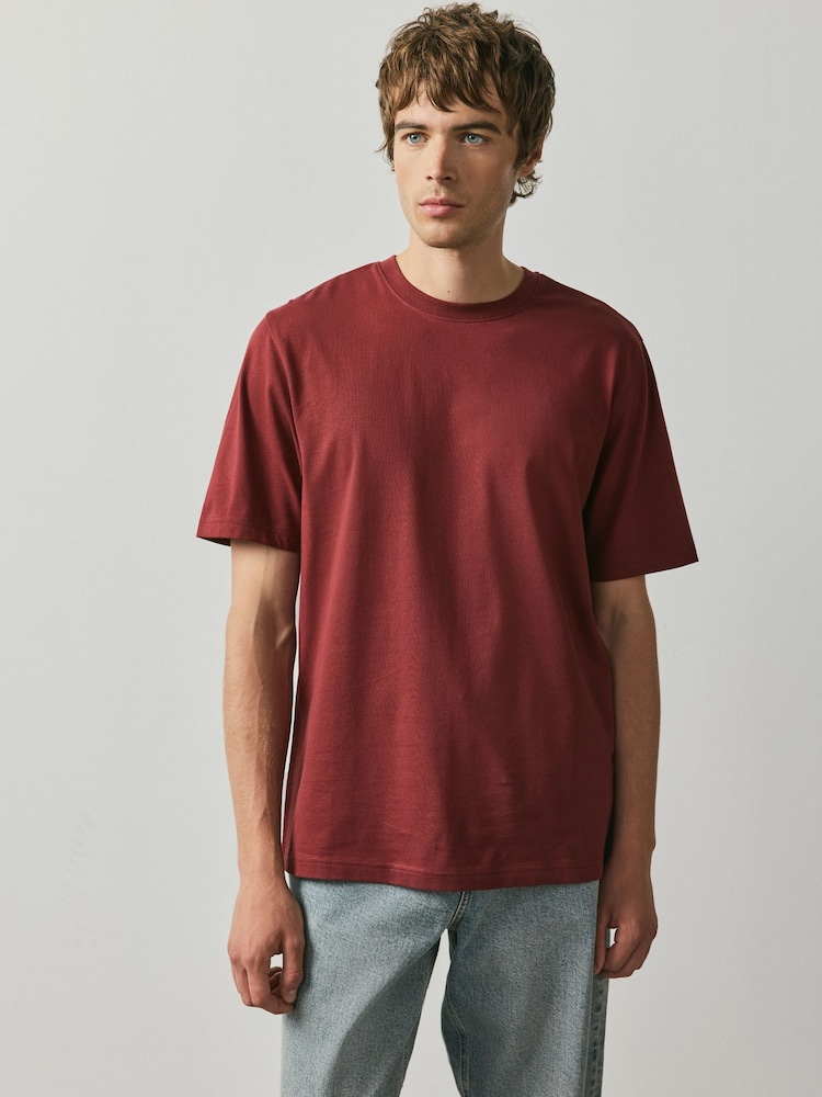 Black/Stone/Grey/Green/Red/Blue Regular Fit Essential Cotton T-Shirts 6 Pack - Image 2 of 15