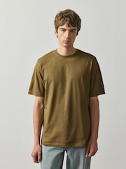 Black/Stone/Grey/Green/Red/Blue Regular Fit Essential Cotton T-Shirts 6 Pack - Image 3 of 15