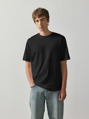 Black/Stone/Grey/Green/Red/Blue Regular Fit Essential Cotton T-Shirts 6 Pack - Image 6 of 15