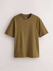 Black/Stone/Grey/Green/Red/Blue Regular Fit Essential Cotton T-Shirts 6 Pack - Image 9 of 15