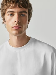 White Slim Fit Essential Cotton T-Shirts 6 Pack - Image 5 of 13
