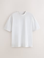 White Slim Fit Essential Cotton T-Shirts 6 Pack - Image 8 of 13