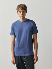 Black/Stone/Grey/Green/Red/Blue Slim Fit Essential Cotton T-Shirts 6 Pack - Image 2 of 15