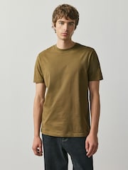 Black/Stone/Grey/Green/Red/Blue Slim Fit Essential Cotton T-Shirts 6 Pack - Image 3 of 15