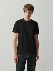 Black/Stone/Grey/Green/Red/Blue Slim Fit Essential Cotton T-Shirts 6 Pack - Image 4 of 15