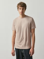 Black/Stone/Grey/Green/Red/Blue Slim Fit Essential Cotton T-Shirts 6 Pack - Image 6 of 15