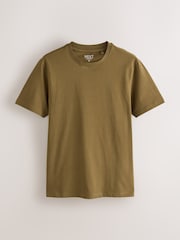 Black/Stone/Grey/Green/Red/Blue Slim Fit Essential Cotton T-Shirts 6 Pack - Image 9 of 15