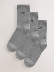 self. Grey Cushion Sole Ankle Socks - Image 1 of 4