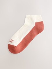 self. Rust Brown Colour Block Trainer Socks 3 Pack - Image 2 of 6