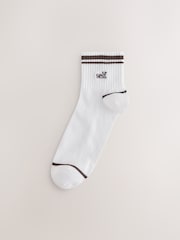 self. Ecru Ribbed Cropped Ankle Socks 3 Pack - Image 2 of 6