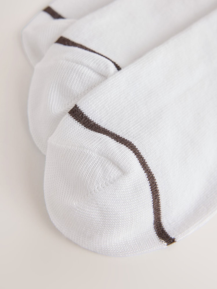 self. Ecru Ribbed Cropped Ankle Socks 3 Pack - Image 6 of 6