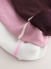 self. Berry Red Ribbed Contrast Stripe Socks 3 Pack - Image 6 of 6