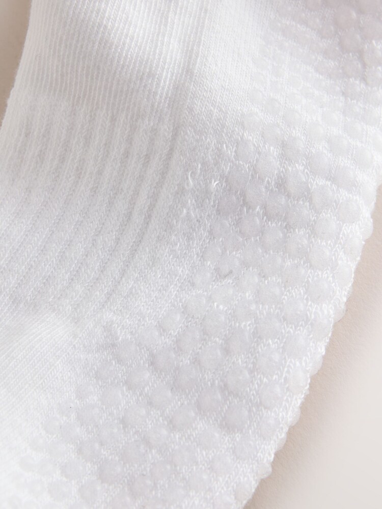 self. White Ribbed Grippy Pilates Ankle Socks - Image 5 of 5