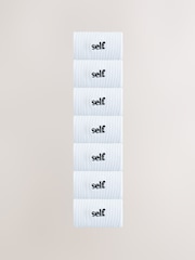 self. White Cushion Sole Ankle Socks 7 Pack - Image 5 of 5