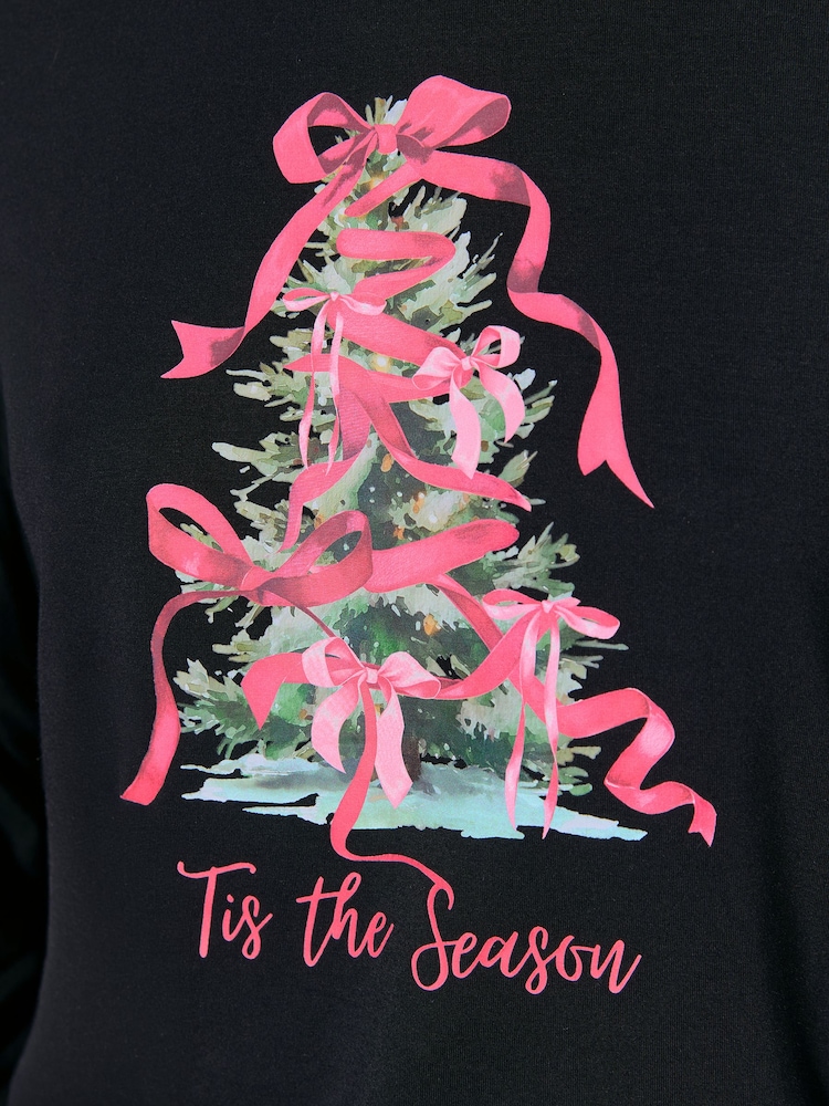 Lipsy Christmas Tree Long Sleeve Top Bow Short Pyjamas Set - Εικόνα 6 από 6 Lipsy Christmas Tree Long Sleeve Top Bow Short Pyjamas Set - Εικόνα 6 από 6
