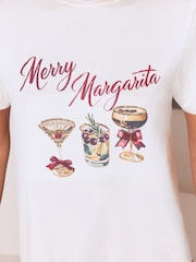 Lipsy Christmas Merry Margarita Embellished T-Shirt and Short Pyjamas Set - Εικόνα 3 από 6