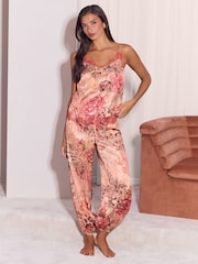 Lipsy Satin Lace Ballon Leg Pyjamas Set - Imagen 2 de 6