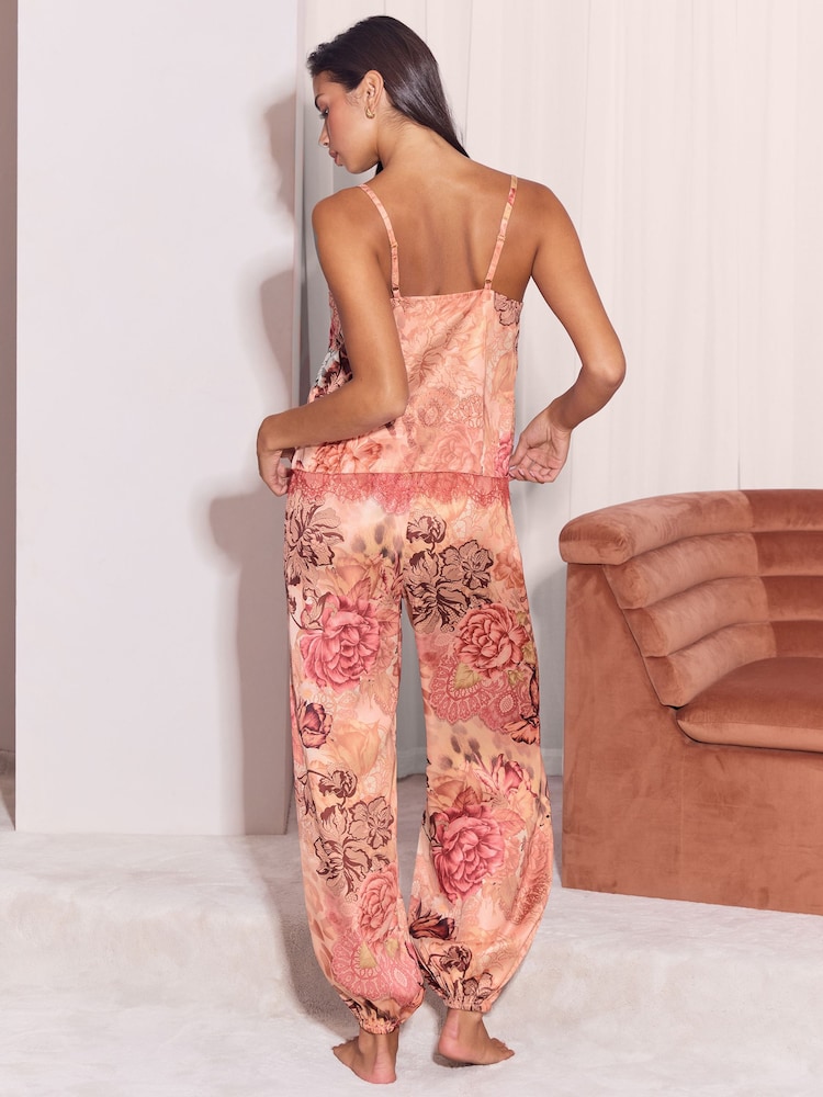 Lipsy Satin Lace Ballon Leg Pyjamas Set - Imagen 6 de 6 Lipsy Satin Lace Ballon Leg Pyjamas Set - Imagen 6 de 6