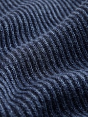 Denim Blue Shawl Collar Rib Cardigan - Image 3 of 3
