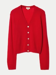 레드 - Jigsaw 메리노 캐시미어 브이넥 가디건 - 6의 이미지 6