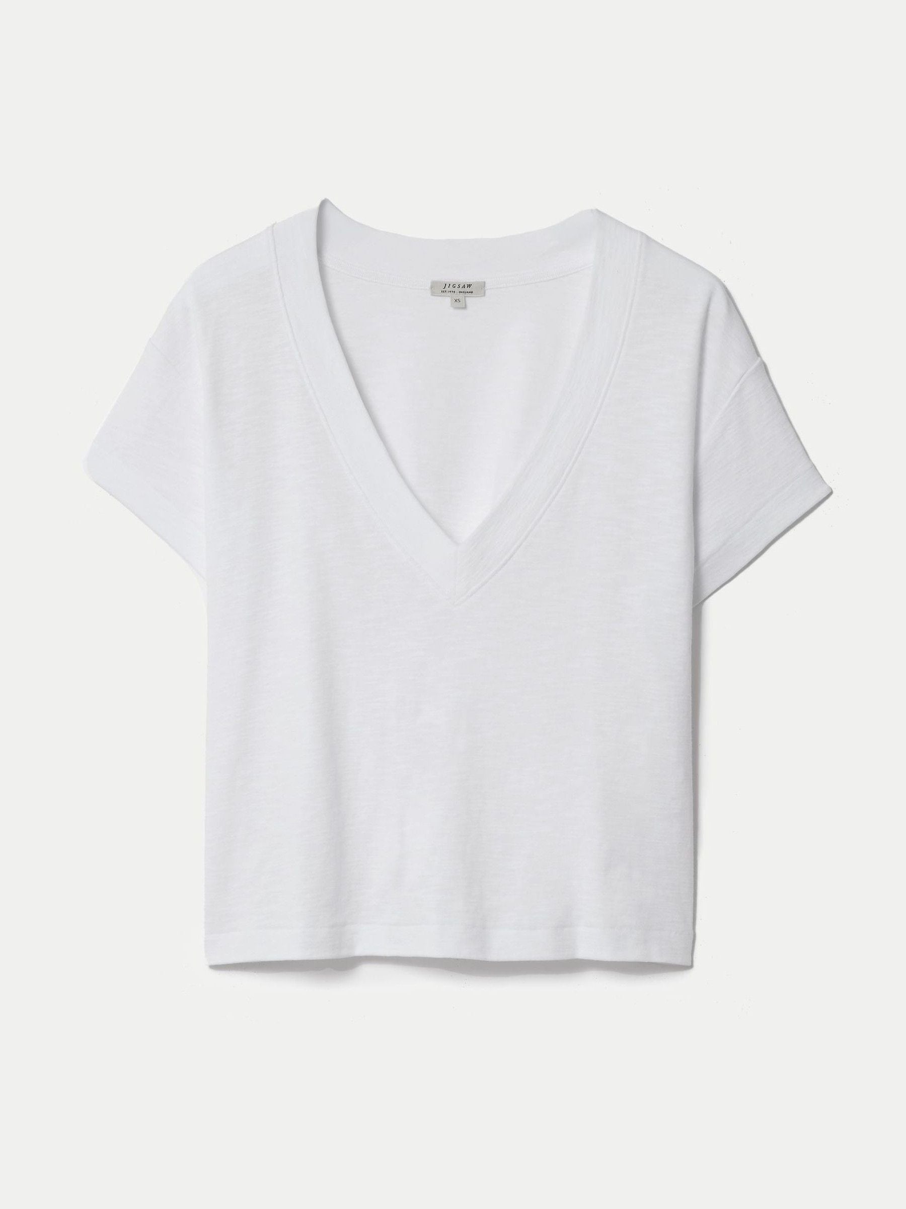 Buy Jigsaw White Cotton Luxe V Neck Baby T-Shirts from Next USA