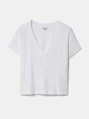 Jigsaw White Cotton Luxe V Neck Baby T-Shirts - Image 6 of 6