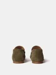 Jigsaw Green Soft Suede Pointed Loafers - Image 4 of 6