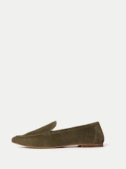 Jigsaw Green Soft Suede Pointed Loafers - Image 5 of 6