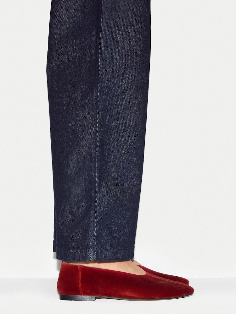 Jigsaw Red Lola Suede Ballerinas - Image 1 of 6