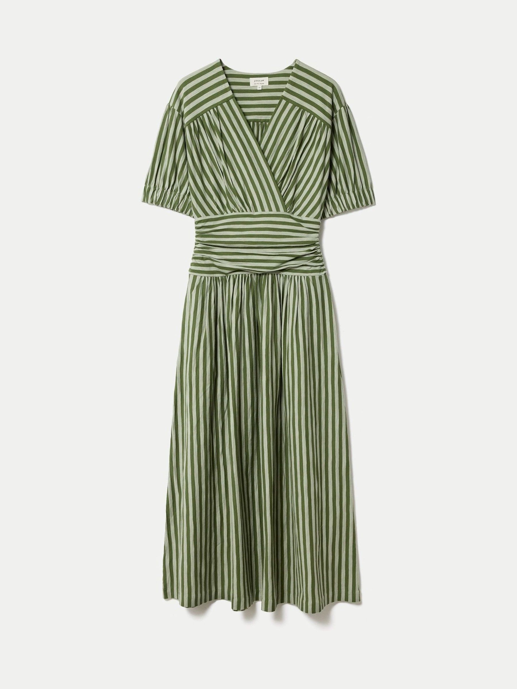 Buy Jigsaw Green Ss Slub Stripe Jersey Dress from Next Croatia