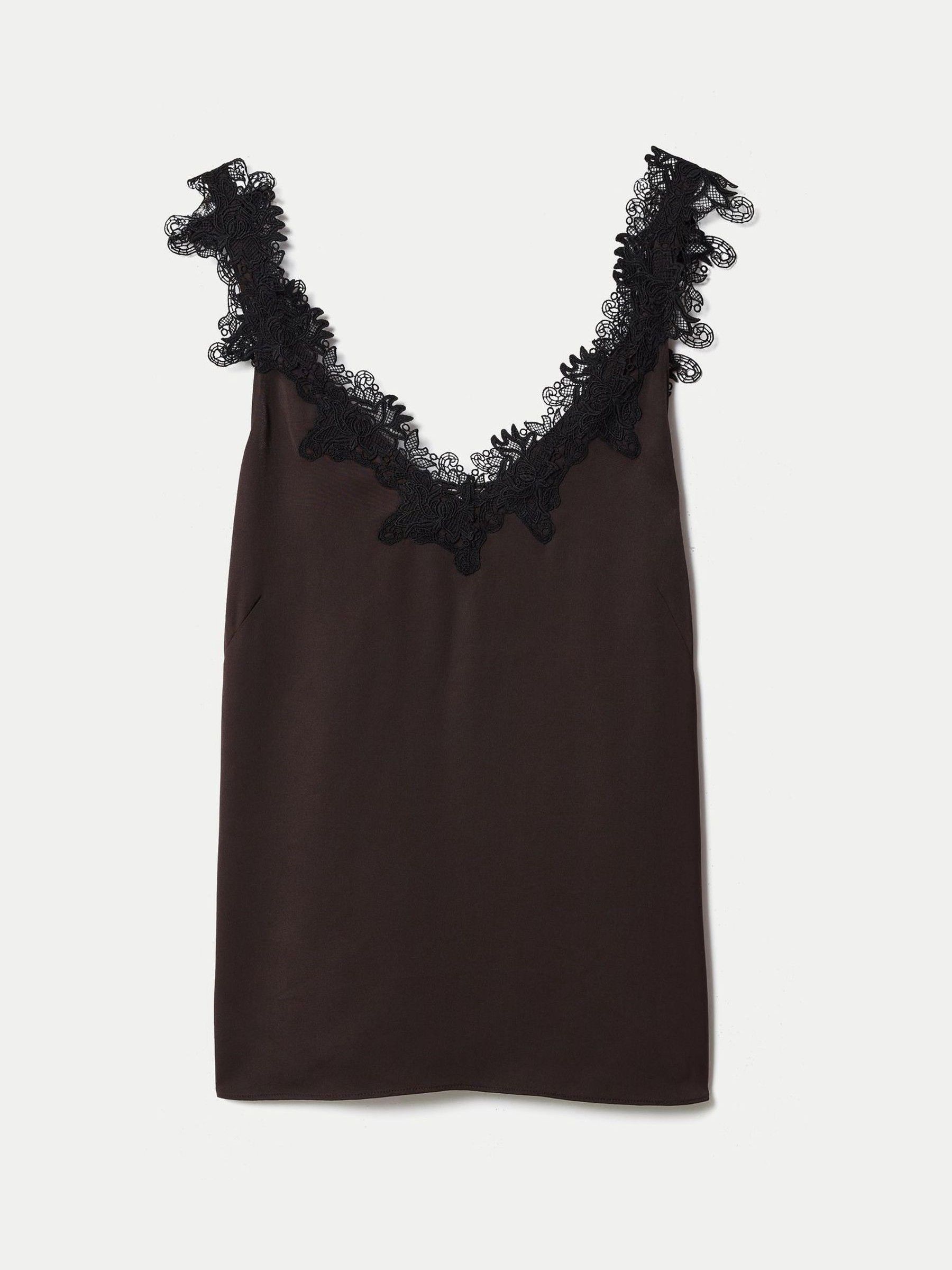 Buy Jigsaw Brown Satin Lace Detail Cami from Next USA