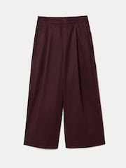 Jigsaw Purple Wide Leg Cotton Poplin Trousers - Image 5 of 5