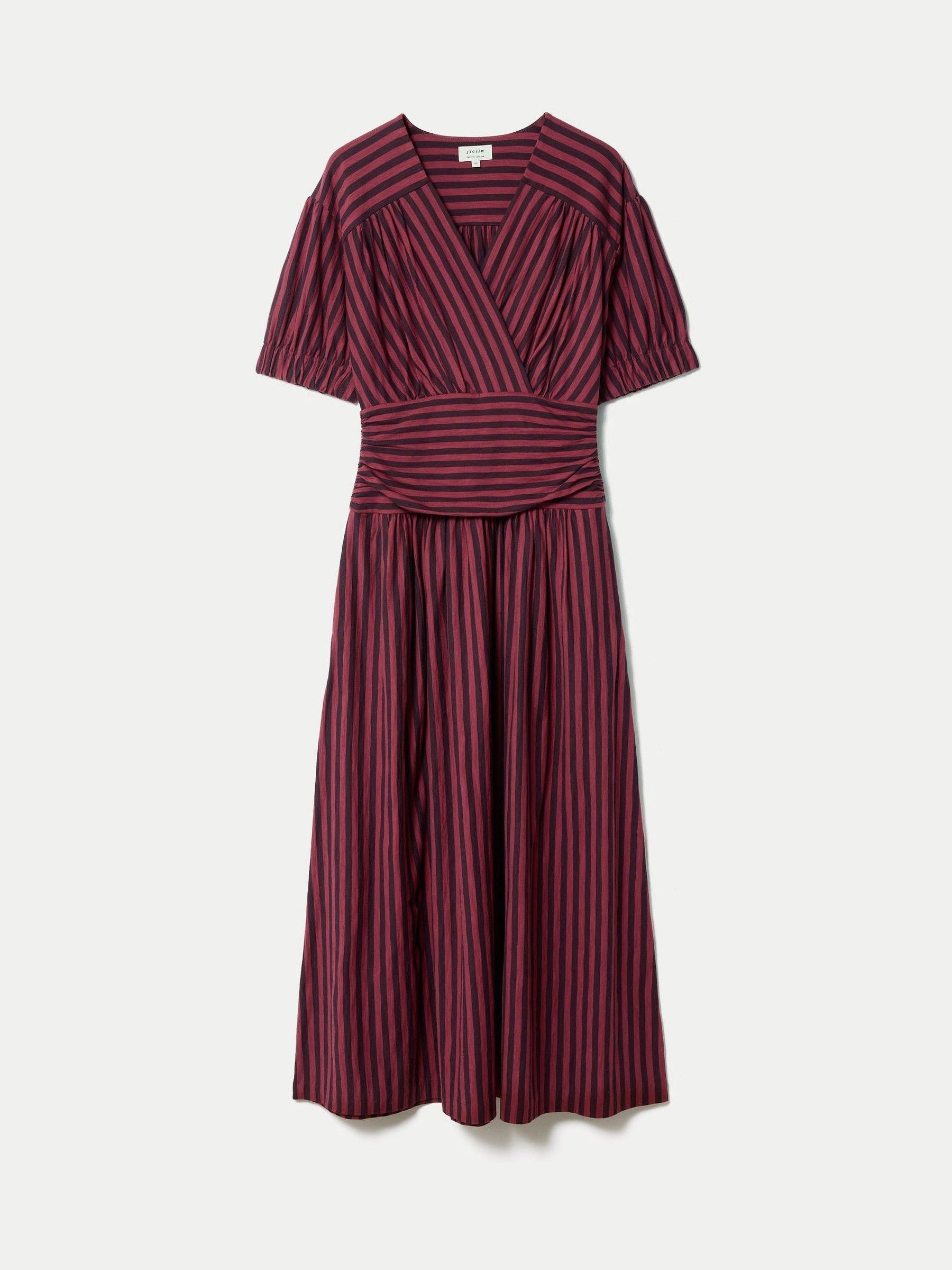 Buy Jigsaw Purple Ss Slub Stripe Jersey Dress from Next USA