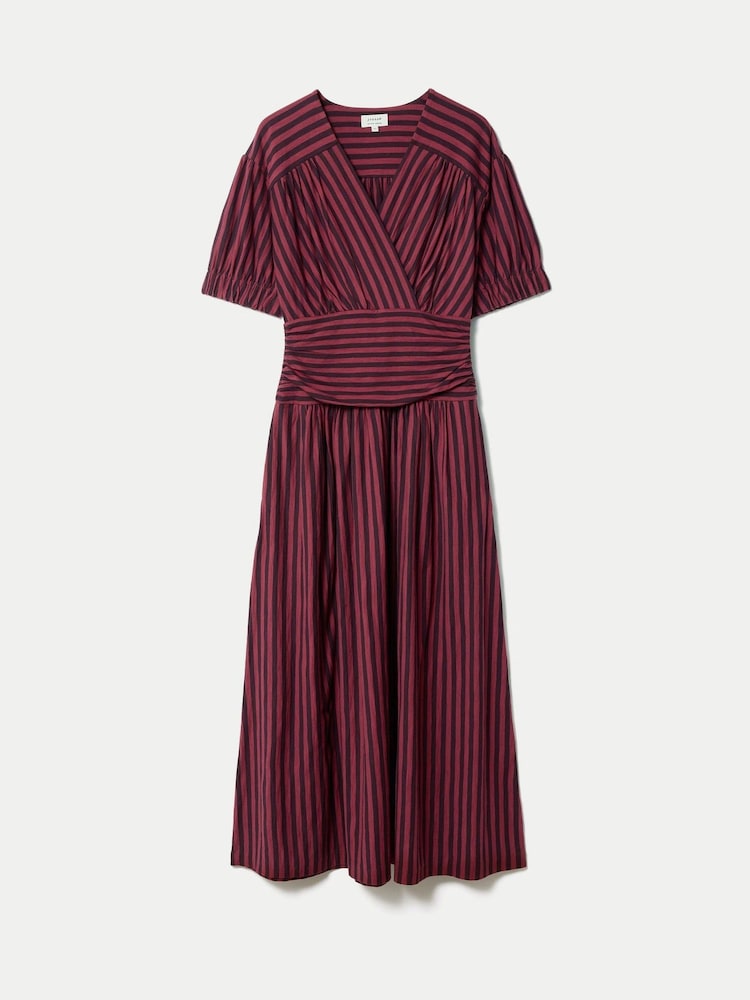 Jigsaw Purple Ss Slub Stripe Jersey Dress - Image 6 of 6