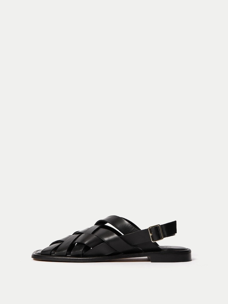 Jigsaw Black Woven Fisherman Sandals - Image 2 of 4 Jigsaw Black Woven Fisherman Sandals - Image 2 of 4