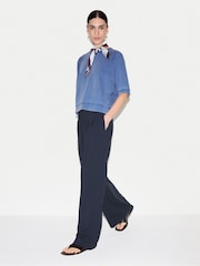 Jigsaw Blue Half Sleeve Sweatshirt - Image 3 of 5
